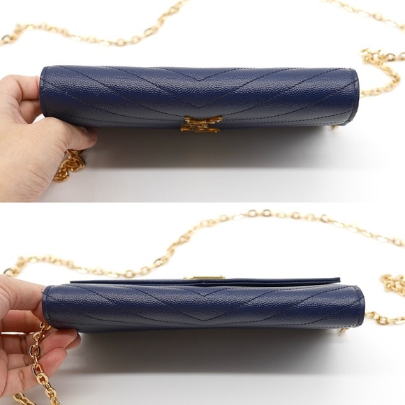 🍓YSL Monogram Flap Wallet in Grained Leather - Picture 8 of 12